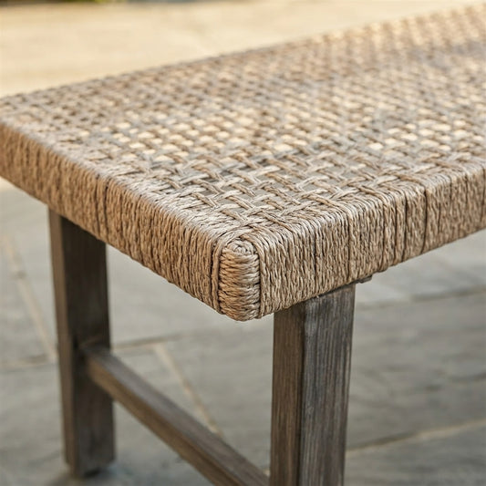 Close Up Of The Ponza Natural Rattan Garden Bench Digital Illustration