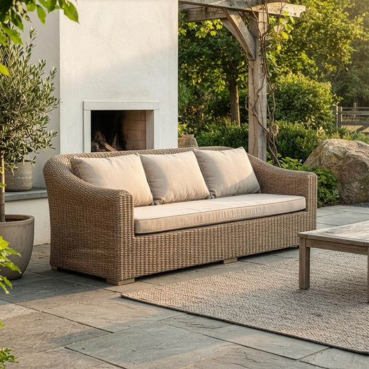 Polignano Rattan Garden Lounge Sofa Digital Illustration