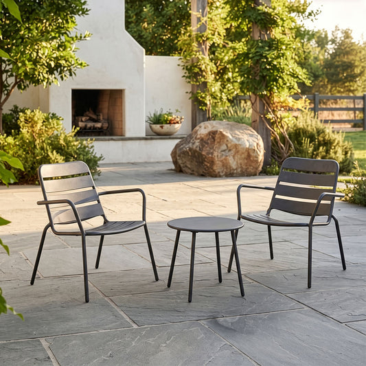 Ponza Metal Garden Bistro Set Digital Illustration