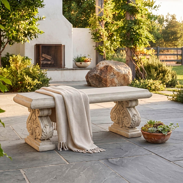 Bellagio Roman Stone Effect Garden Bench