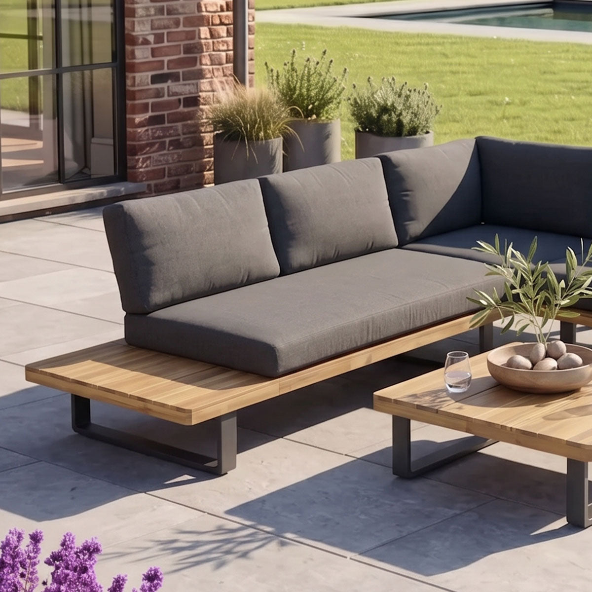 Close Up Of Noto Garden Lounge Set Digital Illstration