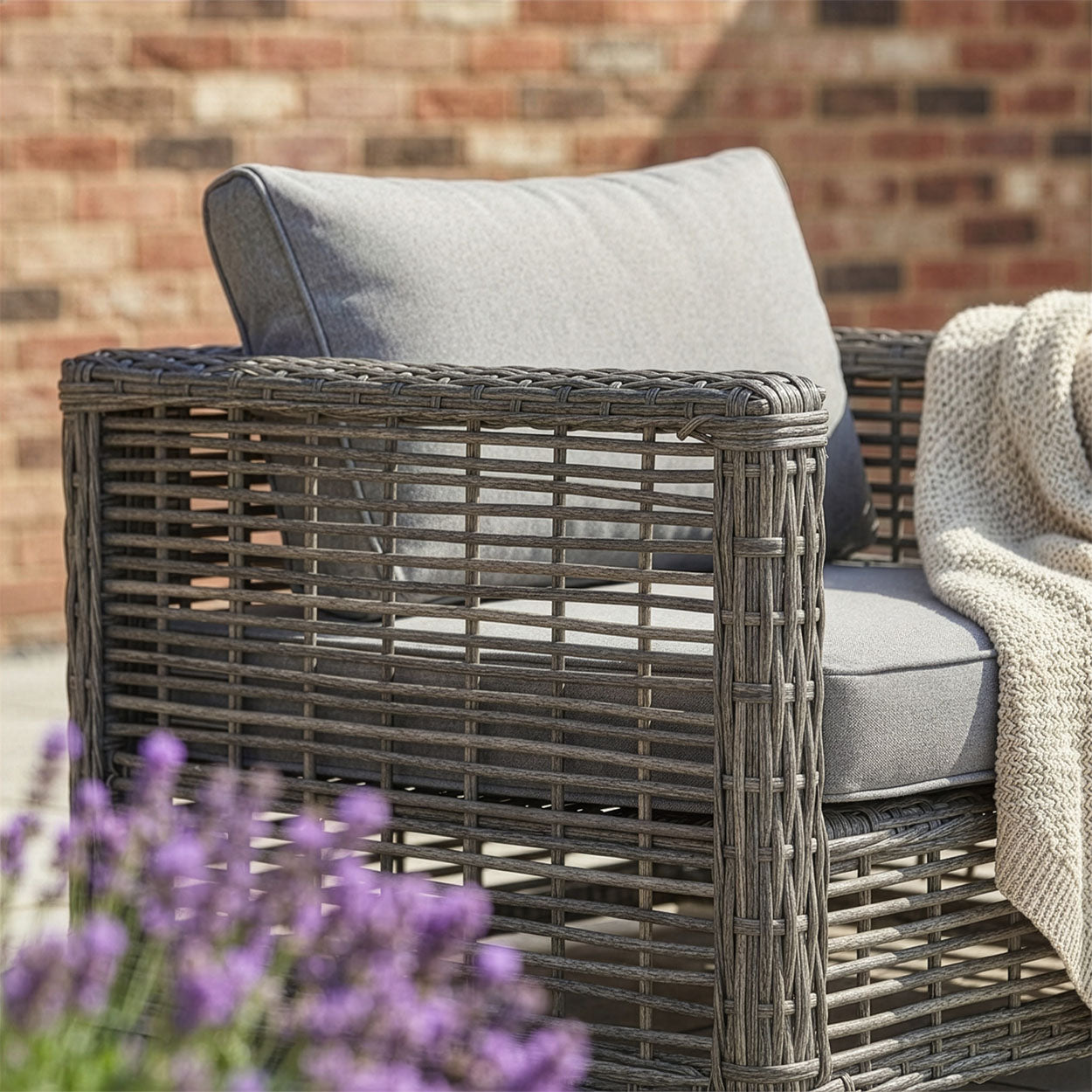 Close Up Of The Rattan Weve On The Chair From The Lipari Lounge Set Digital Illustration