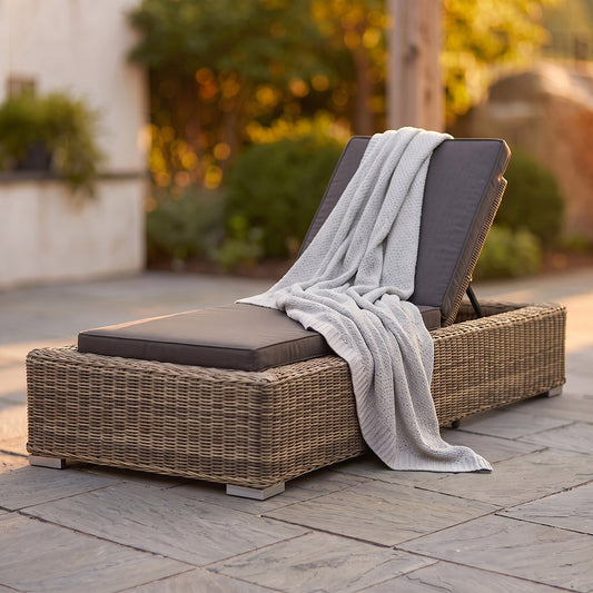 Dressed Riccione Rattan Sun Lounger Digital Illustration