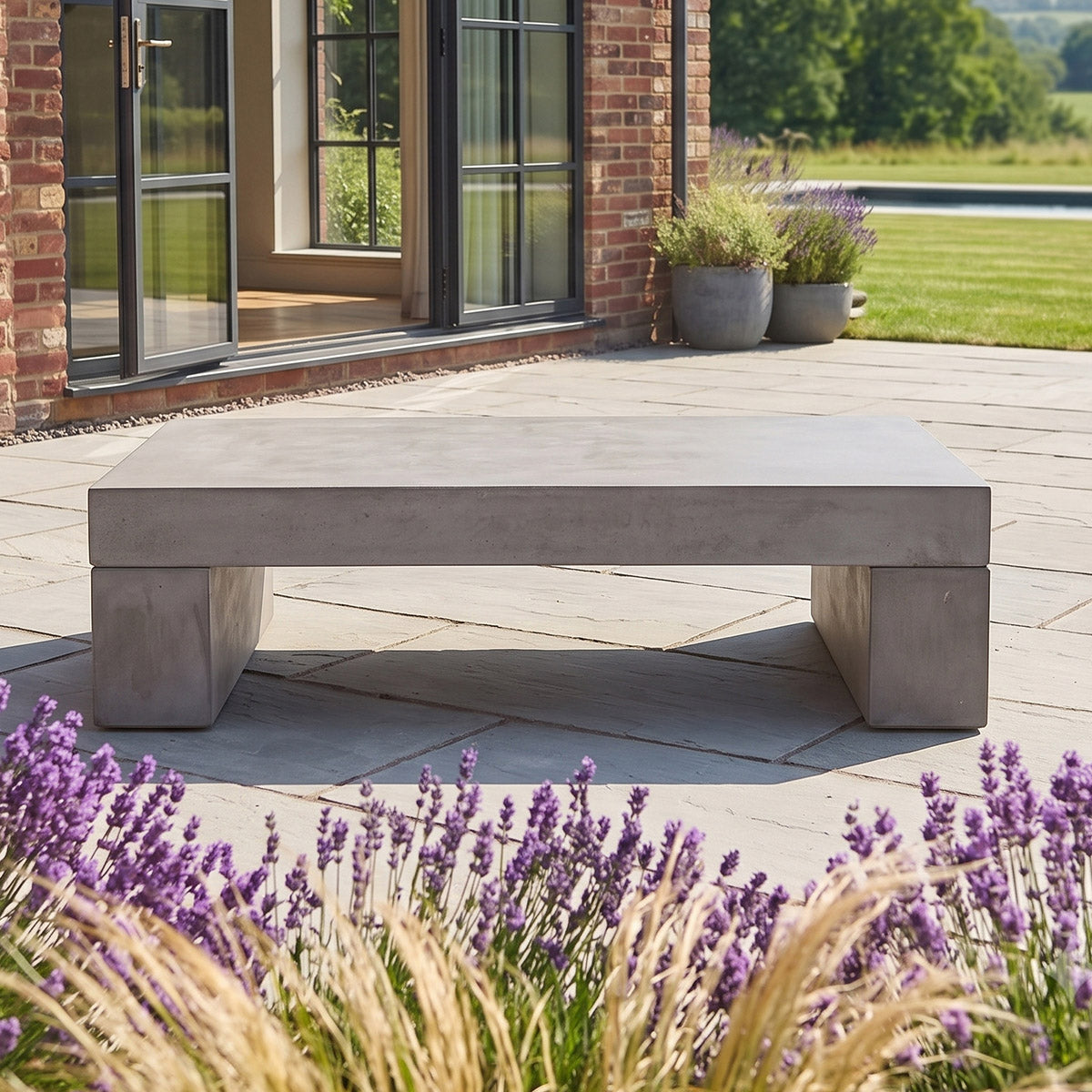 Linosa Concrete Garden Coffee Table Digital Illustration