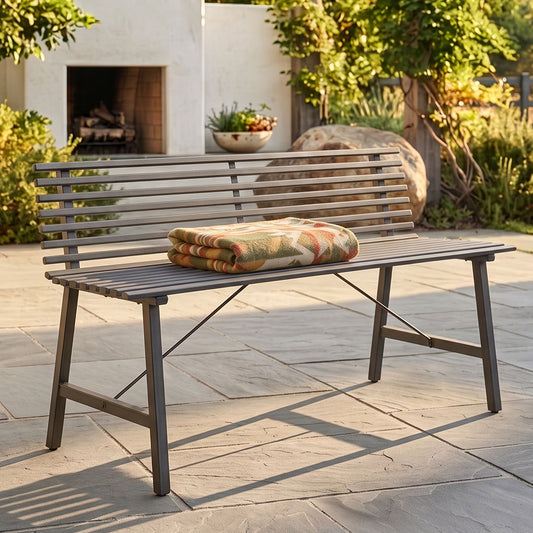 Mantova Metal Garden Bench Digital Illustration
