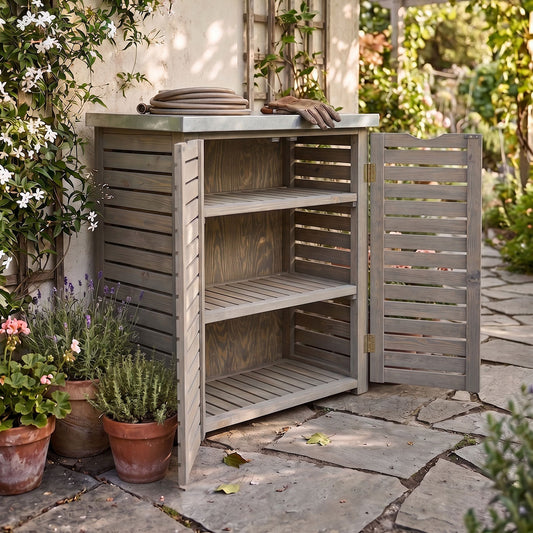 Open Wooden Storage Box Digital Illustration