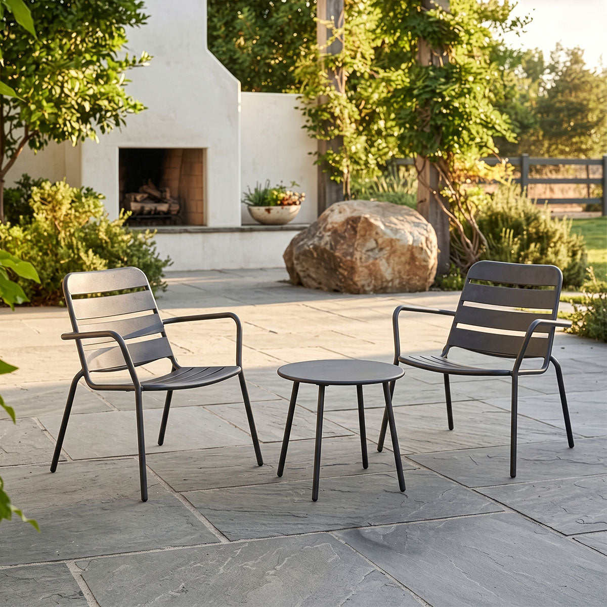Ponza Metal Garden Bistro Set Digital Illustration