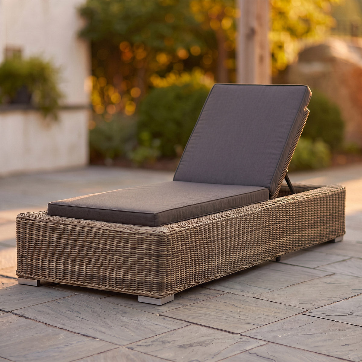 Riccione Rattan Sun Lounger Digital Illustration