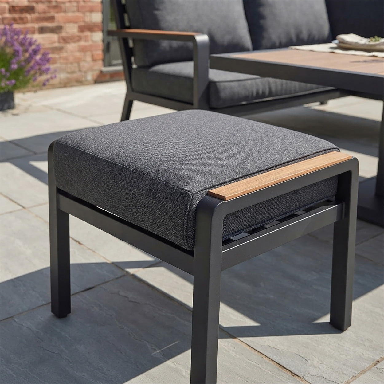 Argentario Garden Corner Dining Set Stool Digital Illustration