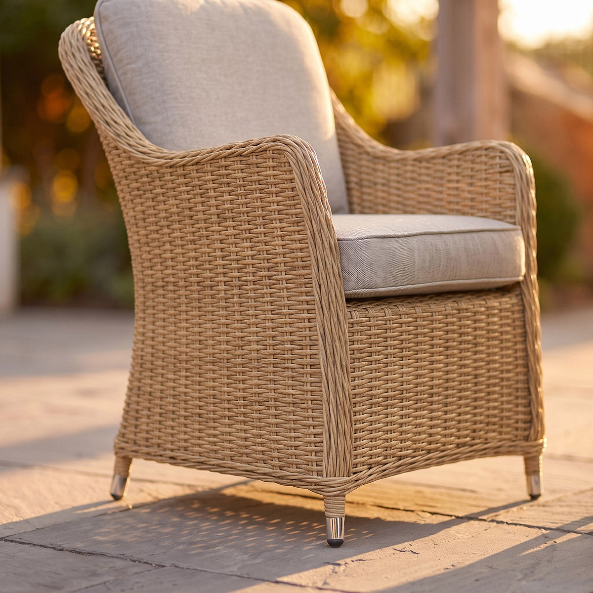 Chair From The Vimini Rattan Garden Bistro Set Digital Illustration