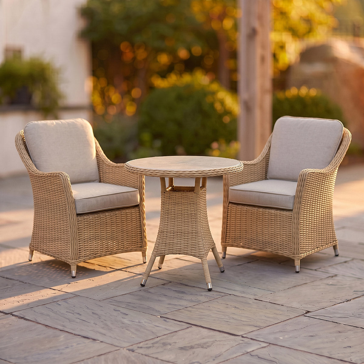 Vimini Rattan Garden Bistro Set Digital Illustration