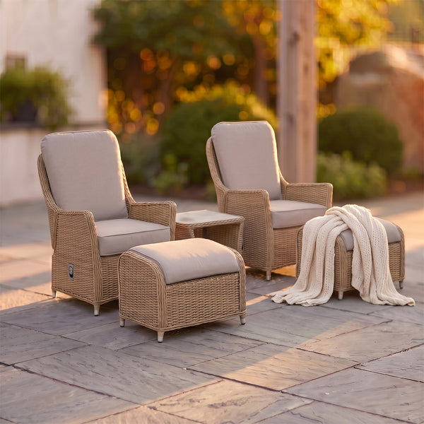 Vimini Rattan Reclining Lounge Set