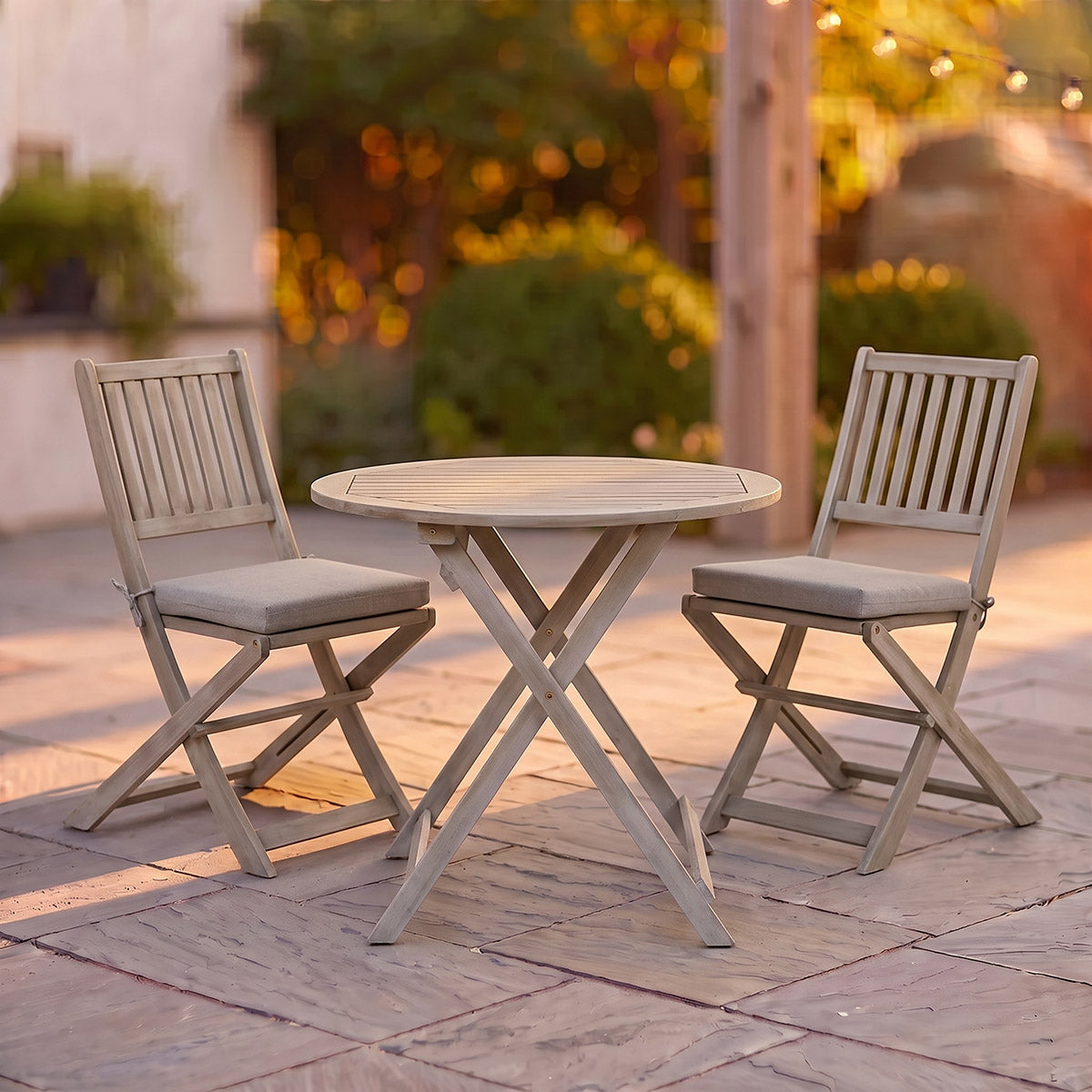 Wooden Vernazza Garden Bistro Set Set